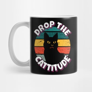 Crop The Cattitude Black Cat Mug